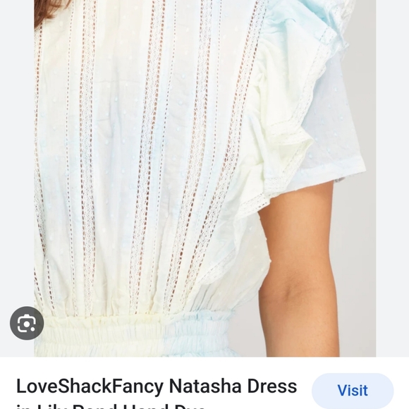 LOVESHACKFANCY | Natasha dress in Lily Pond Hand dye sz M - Picture 4 of 8